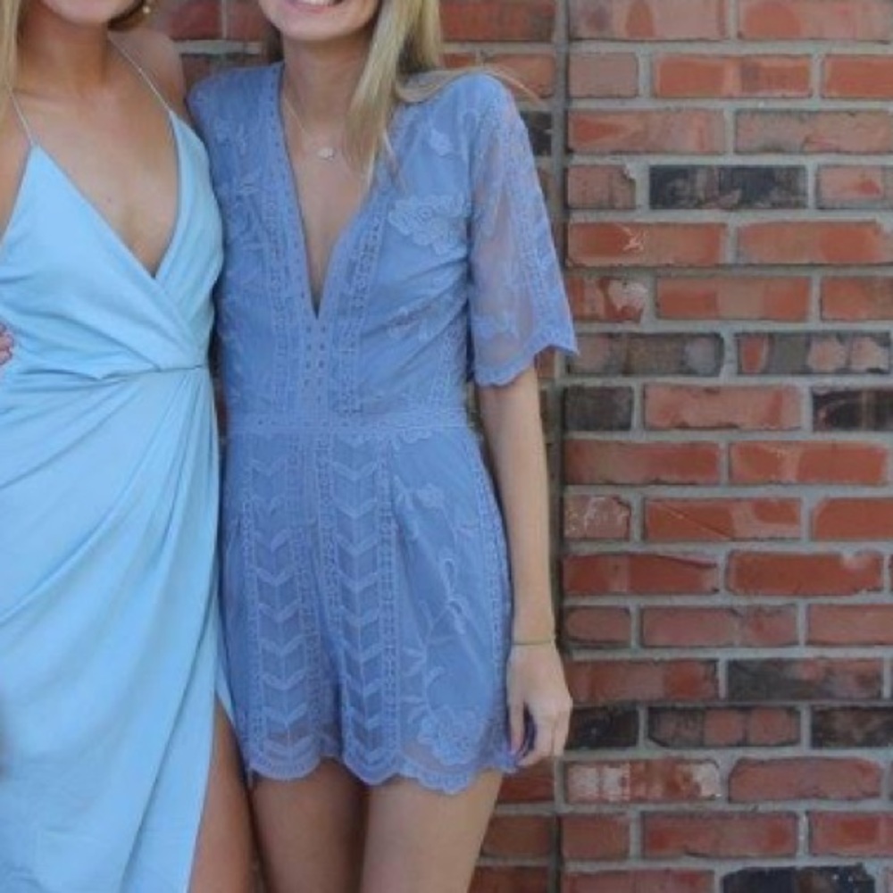 Blue formal romper